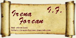 Irena Forcan vizit kartica
